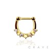MULTI GEM CZ STAR SEPTUM HINGED CLICKER